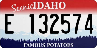 ID license plate E132574