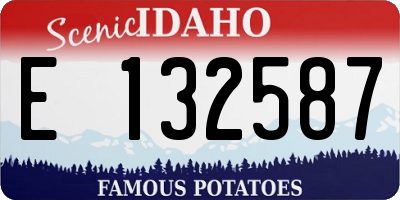 ID license plate E132587