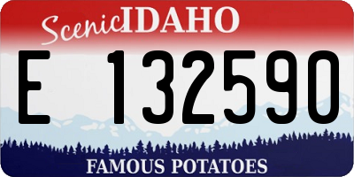 ID license plate E132590