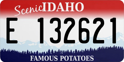 ID license plate E132621