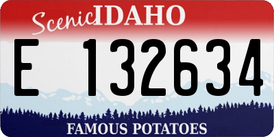 ID license plate E132634
