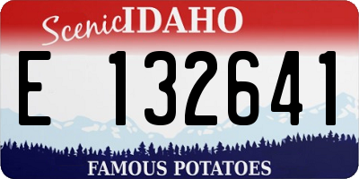 ID license plate E132641