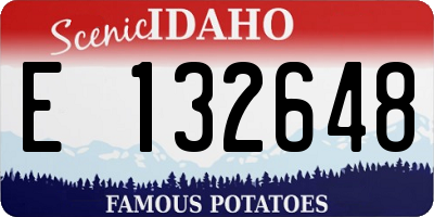 ID license plate E132648
