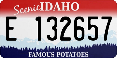 ID license plate E132657