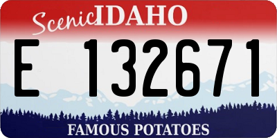 ID license plate E132671