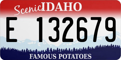 ID license plate E132679