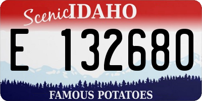 ID license plate E132680