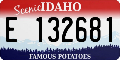 ID license plate E132681