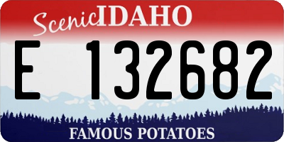 ID license plate E132682