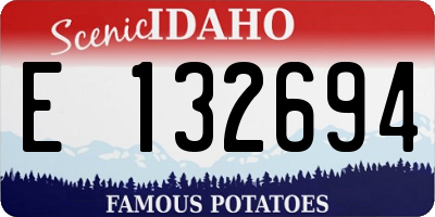 ID license plate E132694