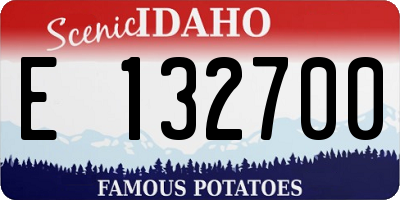 ID license plate E132700