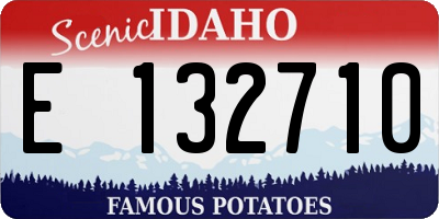 ID license plate E132710
