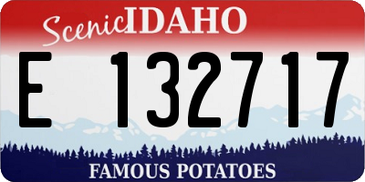 ID license plate E132717