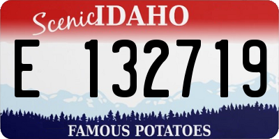 ID license plate E132719