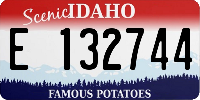 ID license plate E132744