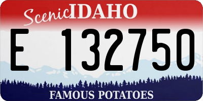 ID license plate E132750