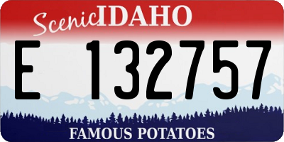 ID license plate E132757