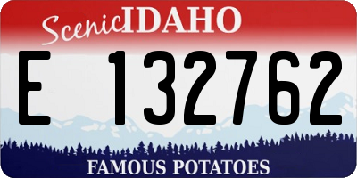 ID license plate E132762