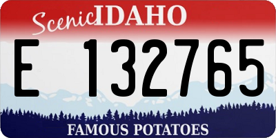 ID license plate E132765