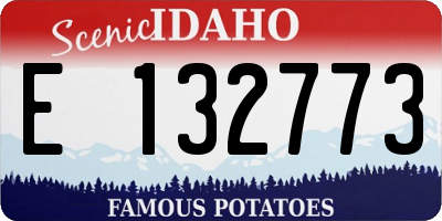 ID license plate E132773