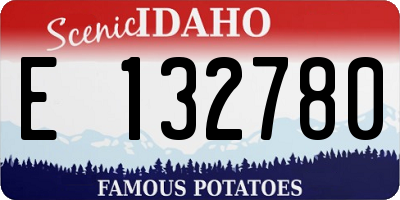 ID license plate E132780