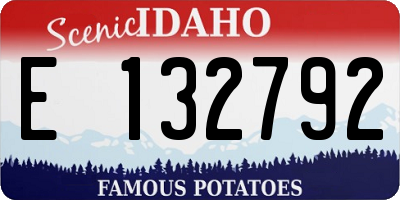 ID license plate E132792