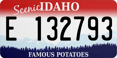 ID license plate E132793
