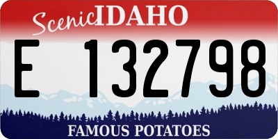 ID license plate E132798