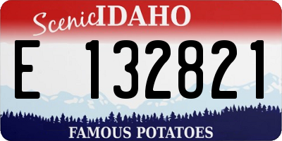 ID license plate E132821