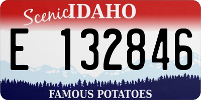 ID license plate E132846