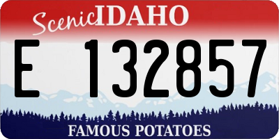 ID license plate E132857
