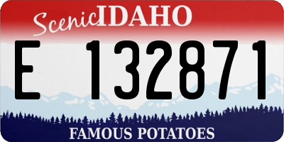 ID license plate E132871