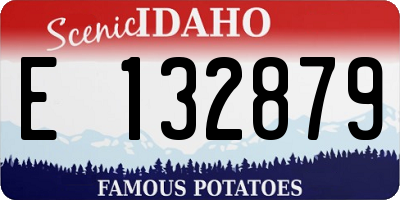 ID license plate E132879