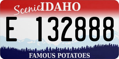 ID license plate E132888