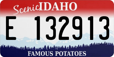 ID license plate E132913