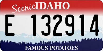 ID license plate E132914