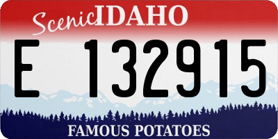 ID license plate E132915