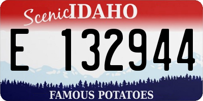 ID license plate E132944