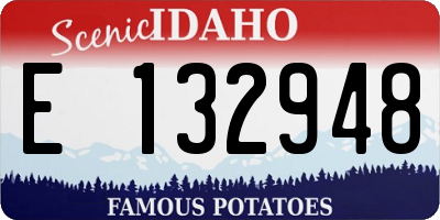 ID license plate E132948