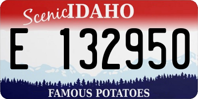ID license plate E132950