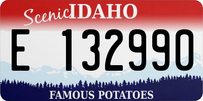 ID license plate E132990