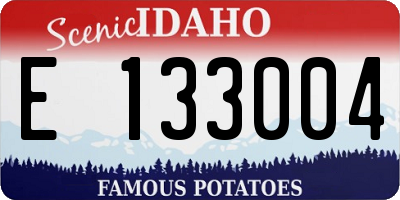 ID license plate E133004