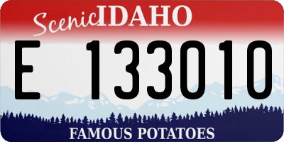 ID license plate E133010