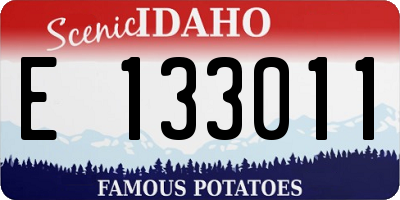 ID license plate E133011