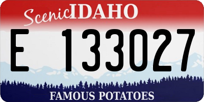 ID license plate E133027