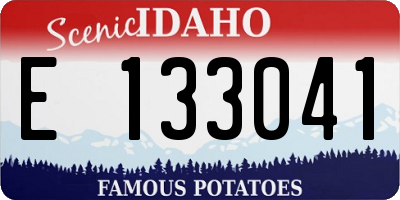 ID license plate E133041