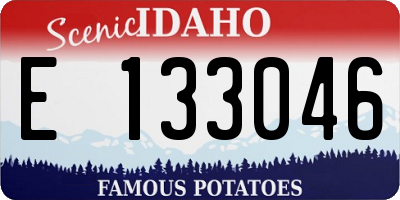 ID license plate E133046