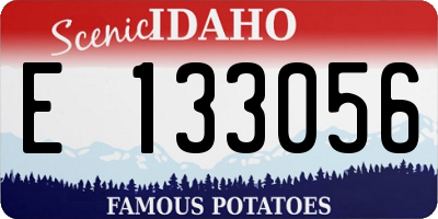 ID license plate E133056