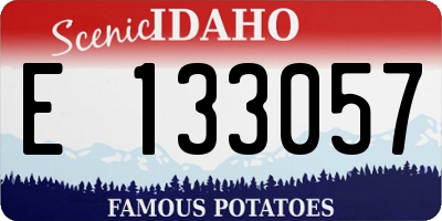 ID license plate E133057