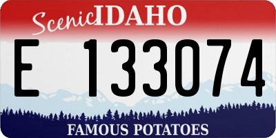 ID license plate E133074